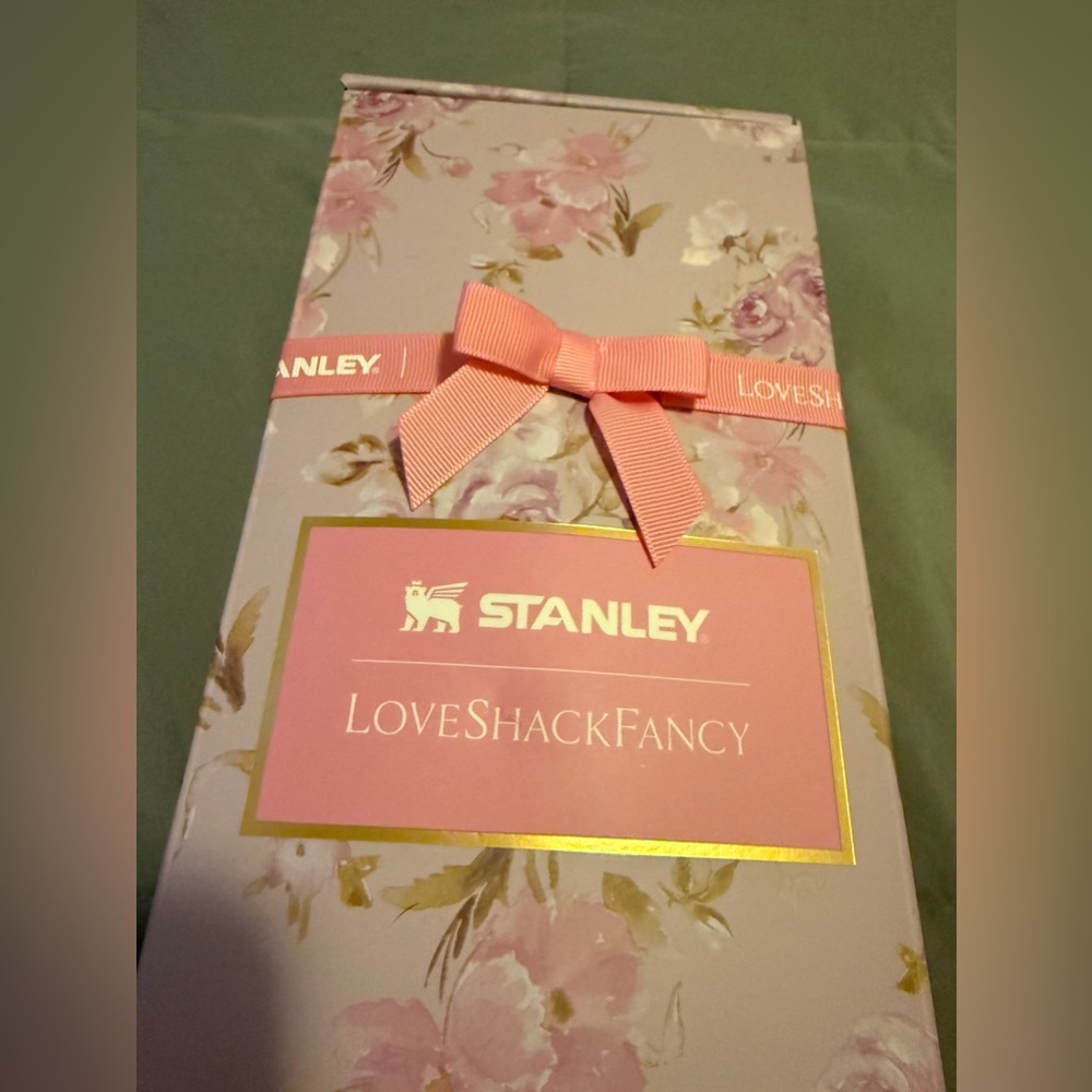 NWT. Stanley + Love Shack Fancy 20oz Slim bottle. All packaging